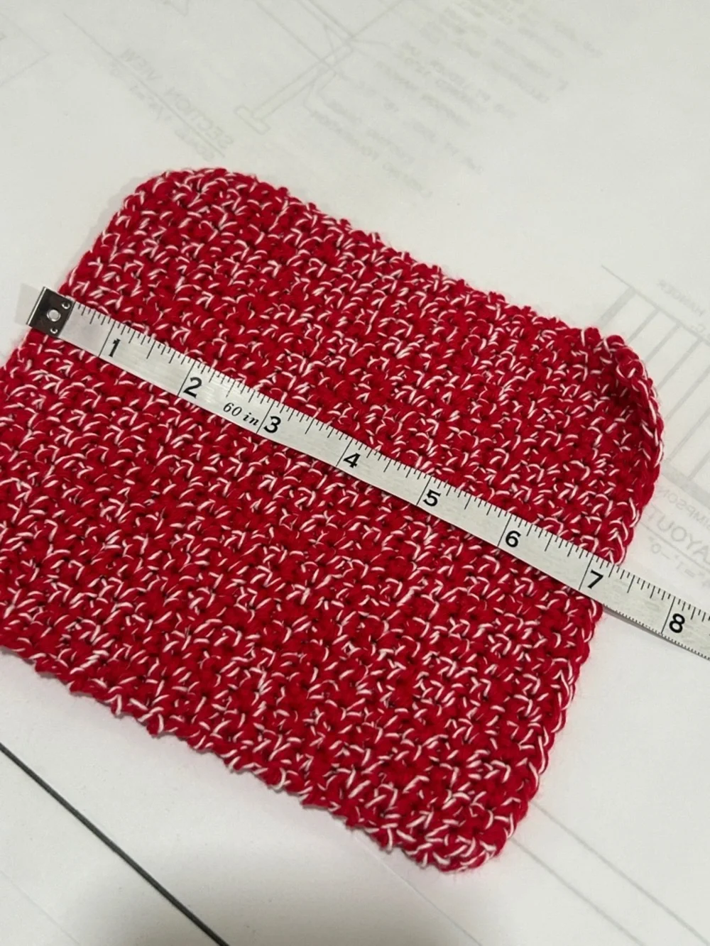 Handmade Chunky Red Crochet Dishcloths - Set of 2